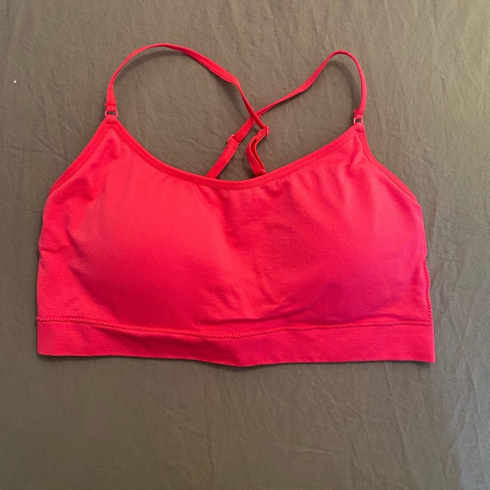 Zenana Cross Back Padded Seamless Bralette Sports Bra with Adjustable Straps